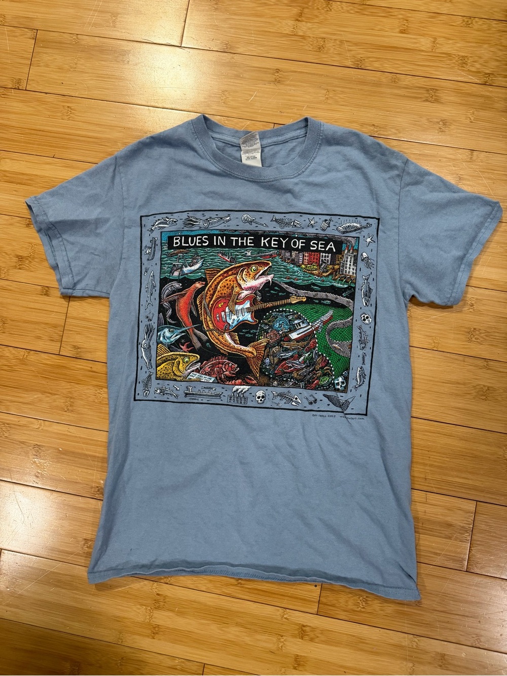Ray Troll - Blues in the Key of Sea T-shirt, size S